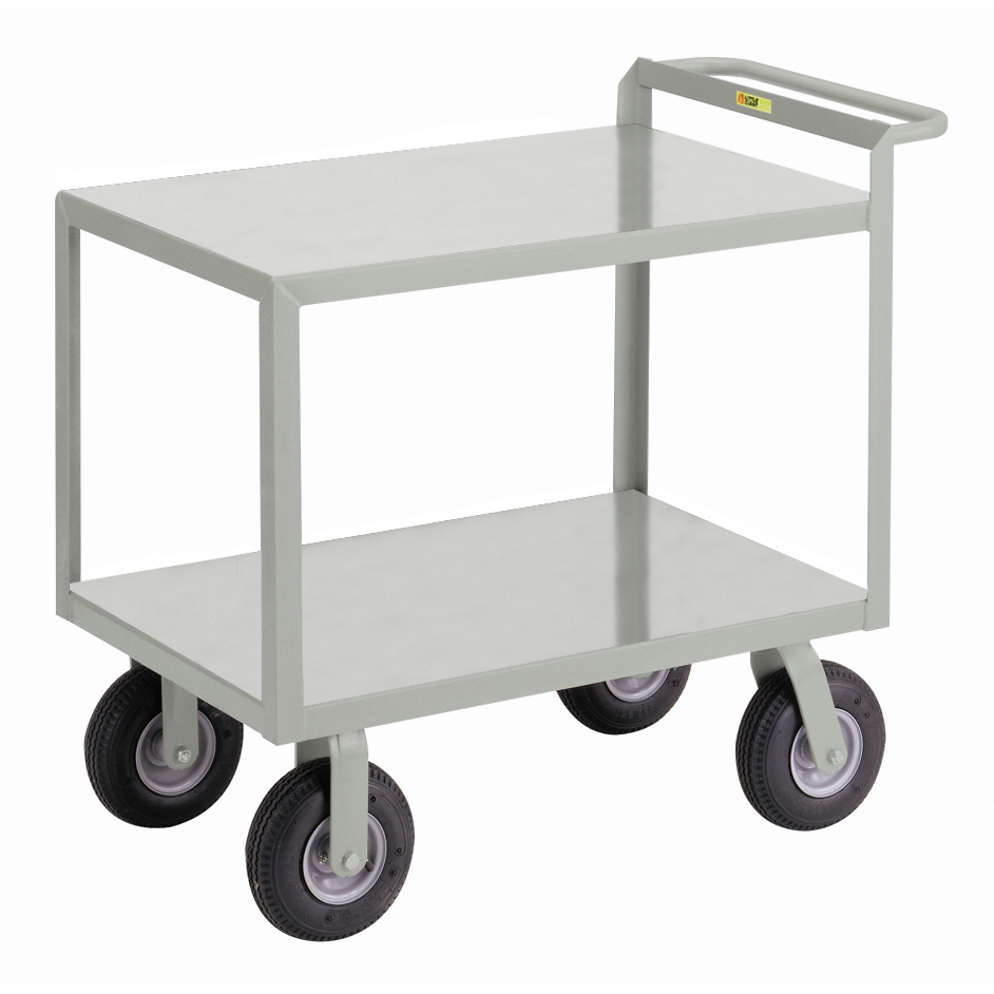 Little Giant Cushion-Load Shelf Truck - 30in. x 48in., 1200-Lb. Capacity, 2 Shelves, Carbon Steel, Model# G-3048-9P